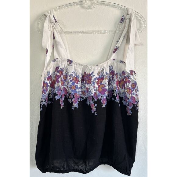 ONEILL Tank Top Size M Floral Babydoll Spaghetti Straps Aloha Surf Cami - Picture 8 of 8